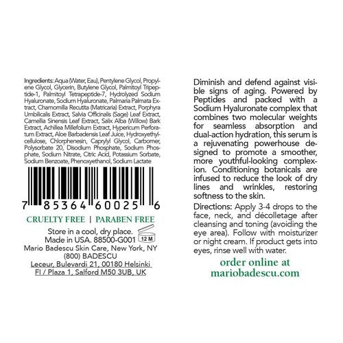 Mario Badescu Anti-Aging Face Serum Duo - Vitamin C & Super Peptide – Vitamin C, Peptides & Hyaluronic Acid Targets Fine Line & Wrinkle for Radiant, Smooth Skin (1 Fl Oz Each)