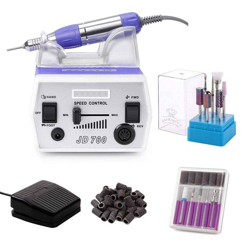 Makartt Nail Drill with Nail Bits Bundle, Electric Nail Drill Machine and Carbide Diamond Ceramic Acrylic Nail Drill Bits 7Pcs Remove Acrylic Nail