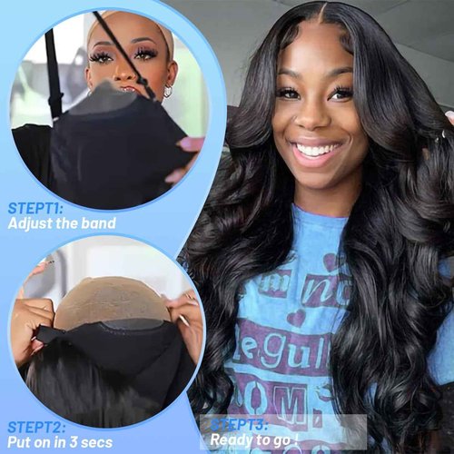 ZIYGBK 16 Inch 5x5 HD Lace Closure Wigs Human Hair Wear and Go Glueless Wigs Human Hair Pre Plucked Pre Cut 200% Density Body Wave Lace Front Wigs Human Hair for Black Women