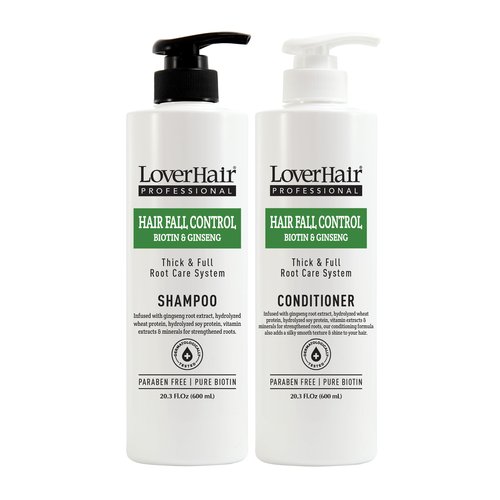 Combo LoverHair Professional Hair Fall Control Shampoo & Conditioner 600ml - 20.3 fl.oz