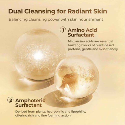 CHANDO HIMALAYA Gold Diamond Facial Cleanser - Reviving & Clarifying Daily Cleanser with Amino Acids for Hydration and a Luminous Complexion (200ml/6.76oz)
