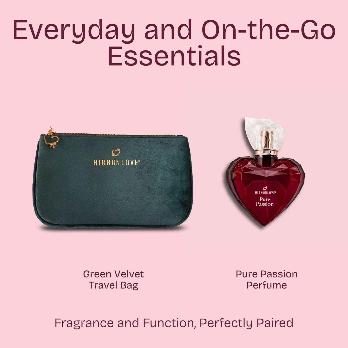 HIGHONLOVE Pure Passion Perfume - Floral, Fruity Fragrance for Women with Notes of Bitter Orange, Damson Plum, Jasmine, Rose & Vanilla - Crafted with Clean Ingredients by High On Love (80 ml)