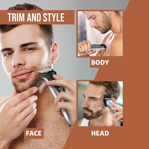 PHILIPS Multi Groomer 29 Piece Mens Grooming Kit, Trimmer for Beard, Head, Body, and Face - Premium Storage case