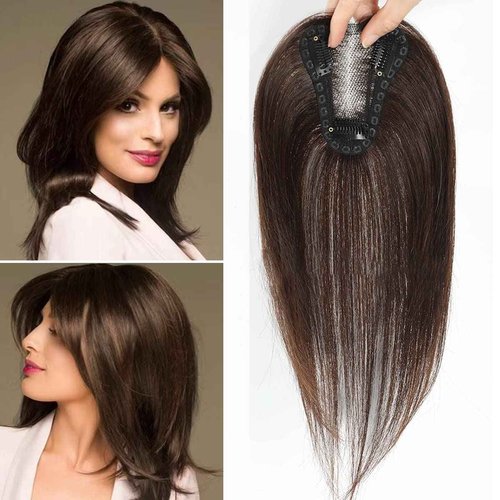 Aimeolyn Hair Toppers for Women Real Human Hair,Hairs Toppers for Women No Bangs Top Hairs Extensions Pieces Wiglets Upgrade Lace Base 12inch