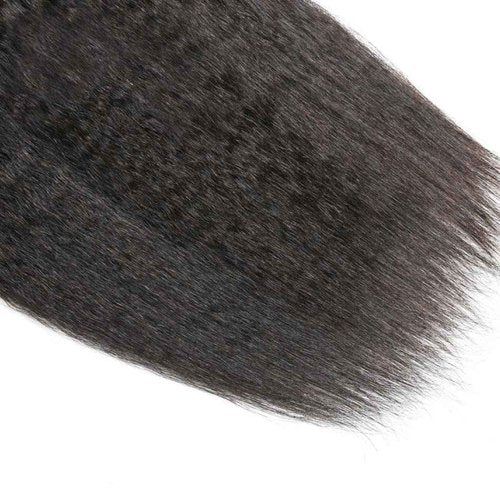 Kinky Straight Bundles Human Hair 16 18 20 Inch Natural Black Color Unprocessed Brazilian Virgin Hair Extensions