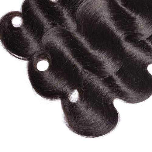 Human Hair Bundles Body Wave Bundles 22 24 26 Inch Unprocessed Brazilian Virgin Hair Weave 3 Bundles Body Wave Human Hair Extensions #1B Natural Color Bundle 50 Grams Per Bundle For Woman