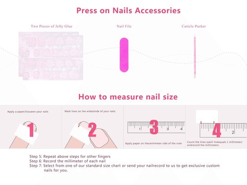 LOVFUL Press on Nails Angel's Tear Rhinestone | Handmade with Full Covered Crystals | Reusable Fake Nails | Square Mid length 1.7in | H48-M