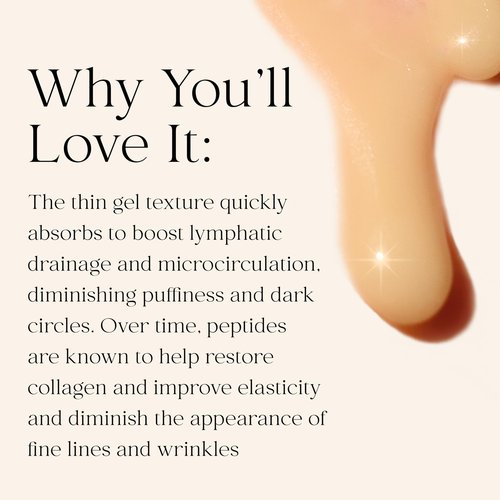 Kahina Eye Serum for Dark Circles, Eye Bags, and Puffiness - 0.5 fl oz - Light, Fast-Absorbing Under Eye Serum Reduces Fine Lines and Wrinkles - Anti Aging Serum Manufactured in the USA