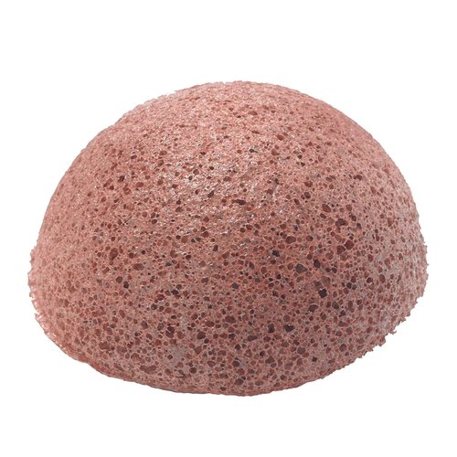 MZ Skin Natural Konjac Sponge Duo Pack of 2 – French Red Clay Infused Facial Cleansing & Gentle Exfoliating Sponges, Removes Dirt & Makeup, Includes Jelly Travel Pouch