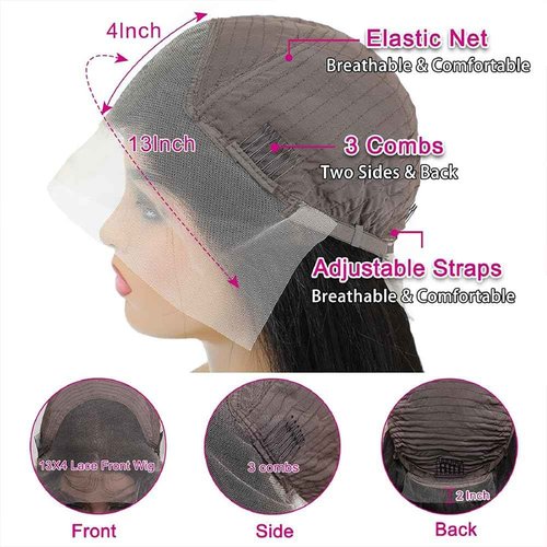 Tiwugi 30 Inch Body Wave Lace Front Wigs Human Hair Pre Plucked 13x4 HD Lace Front Wigs Human Hair 180% Density Body Wave Glueless Frontal Wigs Human Hair for Women