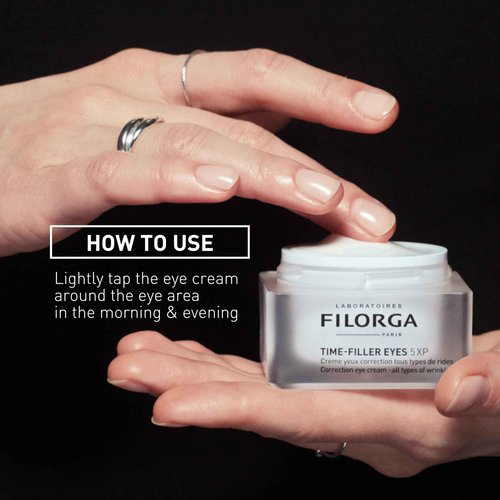 Filorga Time-Filler Eyes 5-XP Anti Aging & Wrinkle Reducing Eye Cream With Hyaluronic Acid and Orchid Stem Cells to Minimize Wrinkles & Dark Circles, Lift & Firm Eyelids & Enhance Lashes, 0.5 Fl Oz