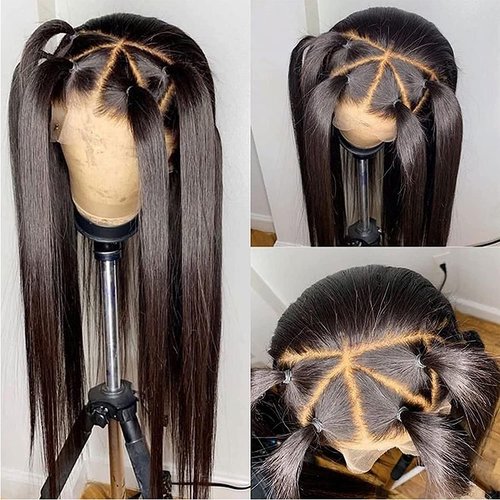 Usexy 30 Inch13x6 Lace Front Wigs Human Hair Pre Plucked 180% Density Straight HD Transparent Glueless Wigs Human Hair 13x6 Straight Lace Frontal Wigs Human Hair Wigs for Women With Baby Hair