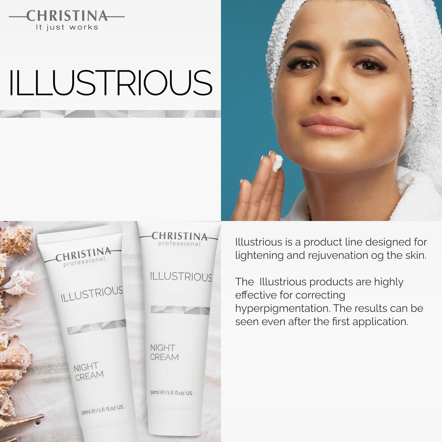 -CHRISTINA- Illustrious Night Cream with Retinol and Vitamin E | Night Cream for Face Rejuvenates and Moisturizes the Skin | Suitable for All Skin Types 50ml / 1.7 fl.oz