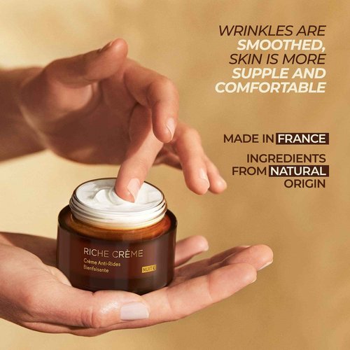 Yves Rocher Comforting Anti-Wrinkle Riche Crème (Night) | Soften & Smooth Skin | 1.7 fl oz