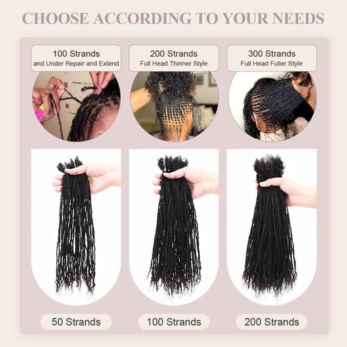 Originea 8-18 Inch 0.1 and 0.2 0.4 Thickness Curly Tips Interlocked sister Locs 100% Real Human Hair Micro loc Extensions Permanent Dreadlock Extensions (27# 0.1cm, 8 Inch 70 Strands)