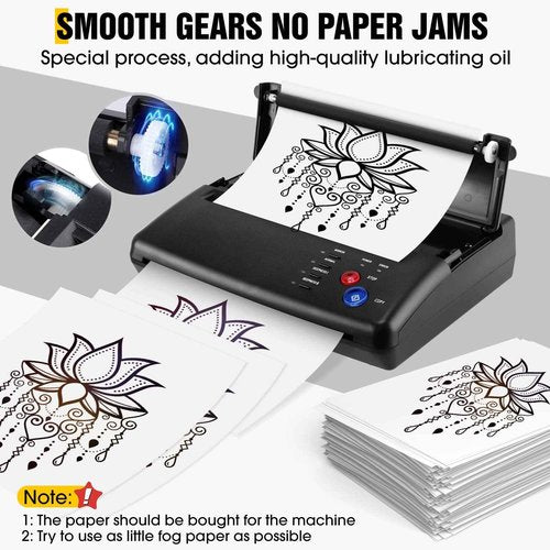 Tattoo Stencil Transfer Copier Printer with 20PCS Stencil Sheets Tattoo Stencil Printer for Men and Women, Tattoo Supplies