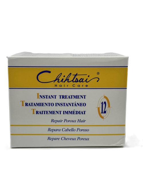 Chihtsai No. 12 INSTANT Treatment, Repair Porous Hair Conditioner (with Sleek Steel Pin Tail Comb) Silk Protein and Vitamin E, Number 12 (5.1 oz / 150 ml)