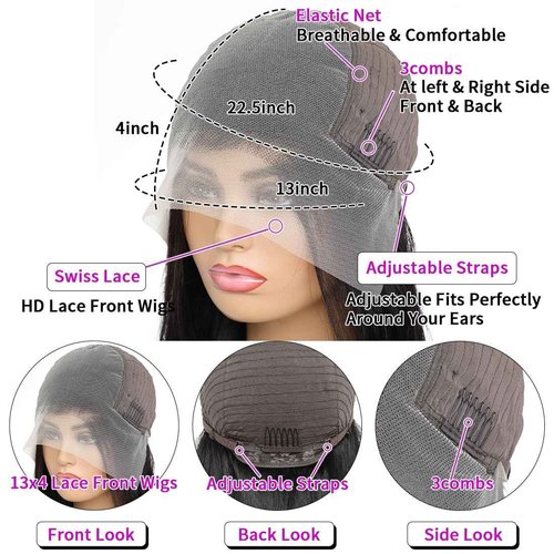 Noxlouis 20 Inch Deep Wave Lace Front Wigs Human Hair Wig for Woman 13x4 Hd Deep Curly Lace Frontal Wig Pre Plucked With Baby Hair