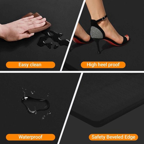 Salon Hairstylist Floor Mat Anti Fatigue for Stylist Standing 3' x 5', 5/8'' Thick Barber Floor Matt Square Base for Salon Styling Chair, Hair Cutting Hairdressing Beauty Equipment