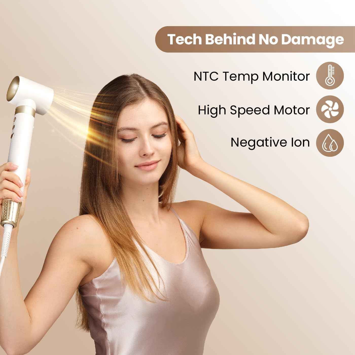 GLAMUP 6 in 1 Hot Air Styler, Coanda Auto-Wrap Hair Dryer Brush & Volumizer, Refurbished Multi Hair Tool (Renewed)