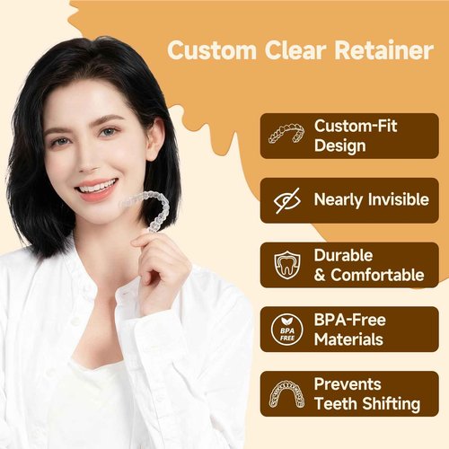 Custom Clear Retainers - Invisible Teeth Retainer for Adults & Teens - Comfortable & Durable Orthodontic Retainer