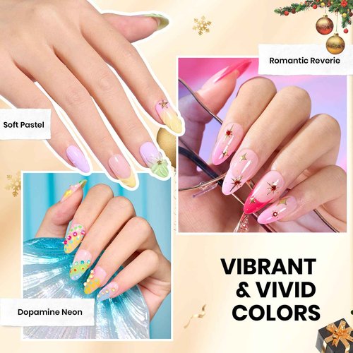 Beetles 110 PCS Gel Nail Polish Set, 100 Colors Infinite Inspiration Gift Spree All Season Red Brown Green Black Gel Polish with 5Pcs Base Top Coat Soak off UV Gel for Manicure Lovers DIY at Home