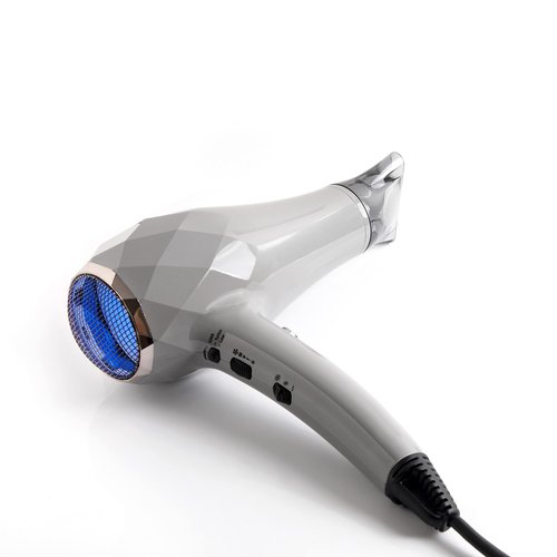 Instyler Turbo Lightweight Ionic Hair Dryer, Gray - Fast Drying Ceramic Blow Dryer for Smooth & Healthy Efficient DC Motor Turbine Fan Custom Heat Removable Concentrator