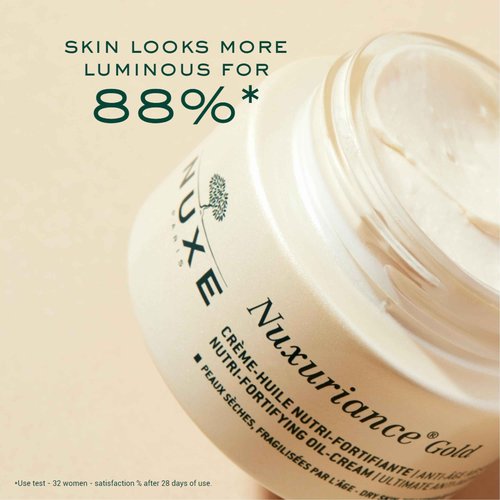 Nuxe Nuxuriance Gold Nutri-Fortifying Oil-Cream, Anti-Aging, Redensifying, Illuminating Face Moisturizer with Hyaluronic Acid & Nutri-Restorative Complex, 1.7 Fl Oz