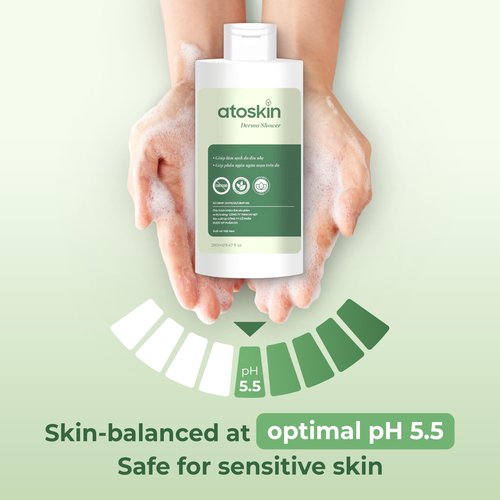 Atoskin Derma Shower (3 Pack) – Herbal Body Cleanser for Oily & Acne-Prone Skin, with Rosemary & 7 Botanical Extracts (28.41 oz)