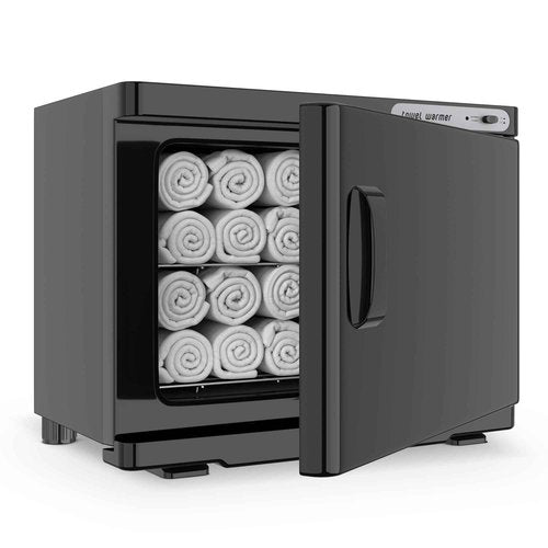RyJaune Towel Warmer, 23L Towel Warmer Cabinet Can Hold 32 Wet Facial Towels,Hot Towel Warmer Use for Spa, Hair Beauty, Salon - Black