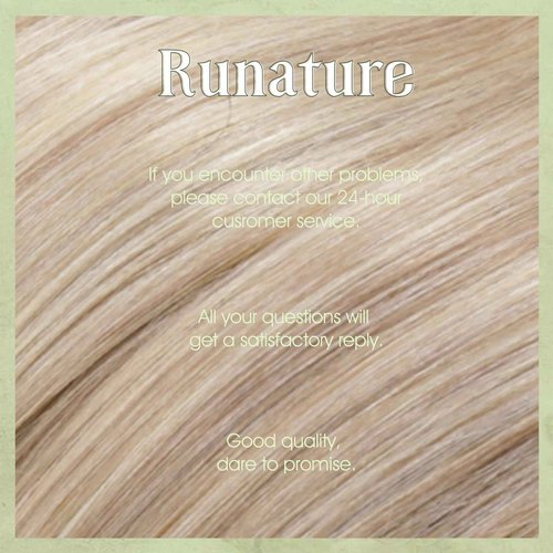 RUNATURE Micro Bead Hair Extensions Ash Blonde Highlight Blonde MicroLink Hair Extensions Real Human Hair Blonde Micro Beads Human Hair Extension Ombre 50s/50g 24 Inch