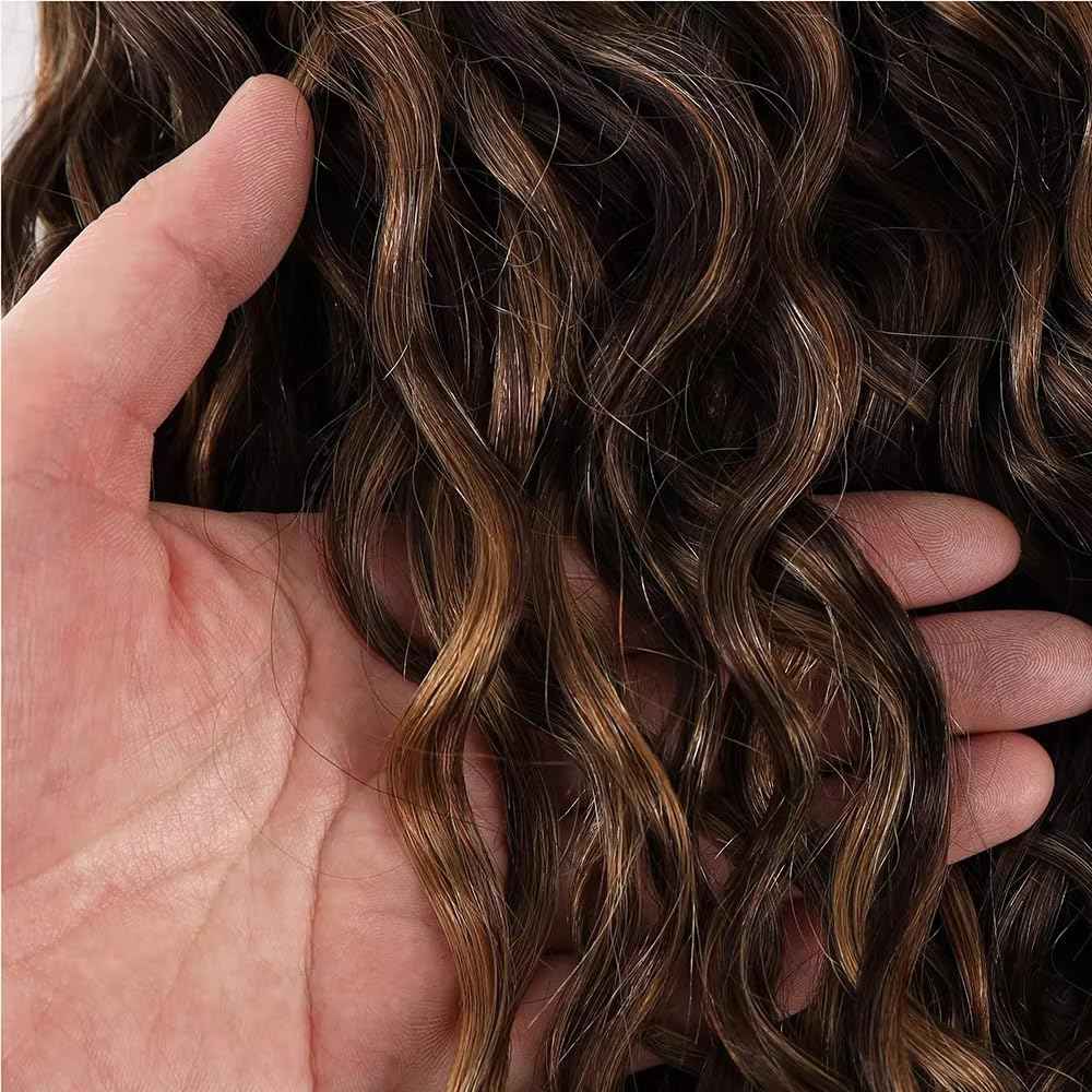 30 32 34 inch Ombre Water Wave Bundles 4/30 Human Hair Bundles Brown Wet and Wavy Bundle #4 Human Hair Bundle
