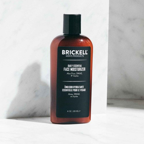 Brickell Men's Products Daily Advanced Face Care Routine I, Gel Facial Cleanser Wash, Face Scrub, Facial Moisturizer Lotion, Natural and Organic Men's Skin Care Gift Set, Scented