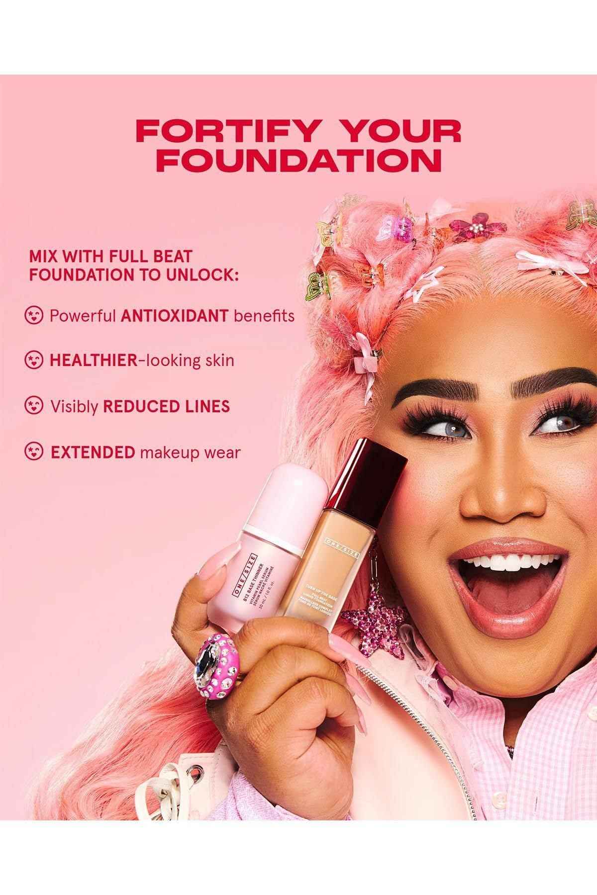 One Size B12 Base Thinner Vitamin Pearl Serum - 30 mL / 1.0 fl oz