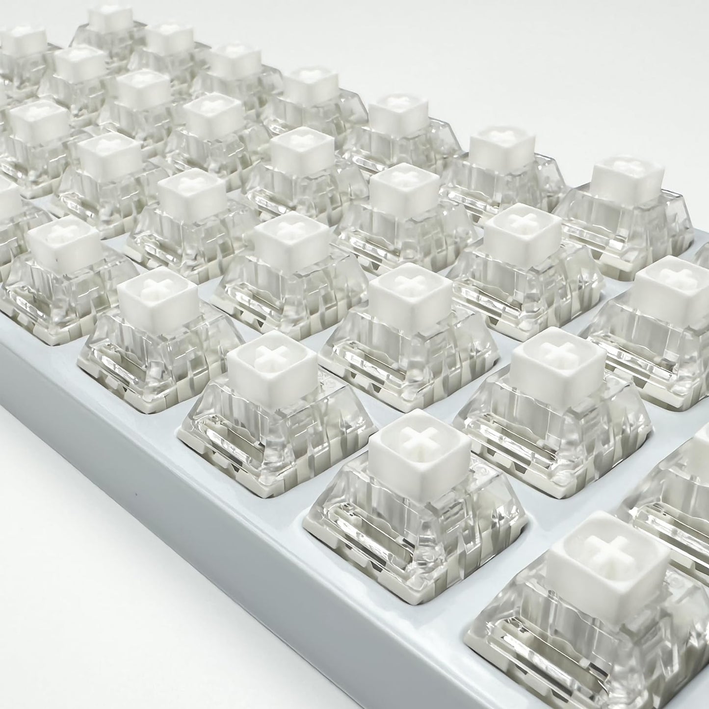 Zjmehty Kailh Box White Mechanical Keyboard Switches,3-Pin 45gf Clicky/Speed Typing/Gaming/Waterproof Switches(90Pcs,Kailh Box White)