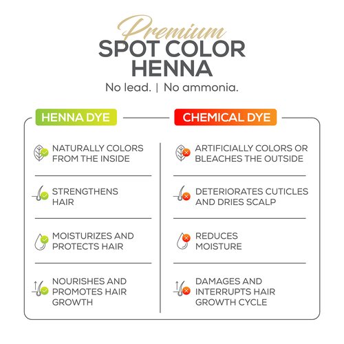 Parallel Products Henna Hair Color Kit - Complete Tint Kit for Professional Spot Coloring - Covers Grays and Roots - Color Palette Included