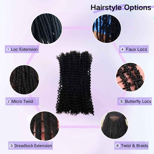 Afro Kinkys Bulk Human Hair 30g/Pack for Mini Twist, Braiding Hair for Dreadlocks, Loc Repair, Dreadlock Extensions Human Afro kinkyhair Bulk for Twists Natural Black 22 Inch