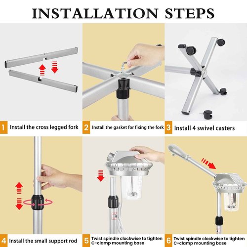 Professional Facial Steamer for Estheticians Face Steamr on Wheels with Hot Mist & Timer Function Suitable for Home Use or Beauty Spa Deep Cleansing and Hydration
