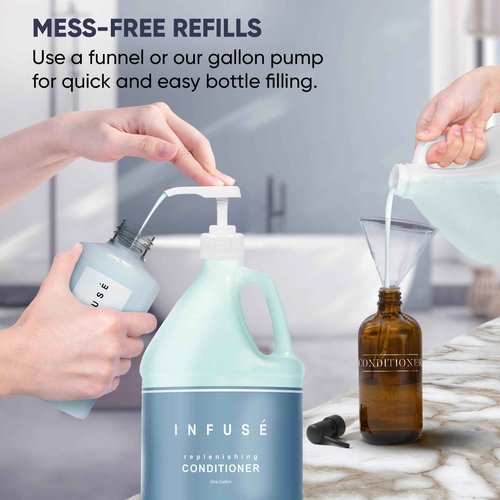 Terra Pure Infuse Hotel Conditioner | 1 Gallon | Designed to Refill Soap Dispensers (Set of 4)
