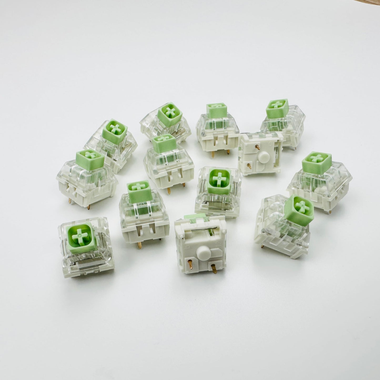 Zjmehty Kailh Box Jade Switches for Mechanical Gaming Keyboard,3-Pin 50gf Clicky/lubed/Dust&Waterproof Switches(10Pcs,Kailh Box Jade)