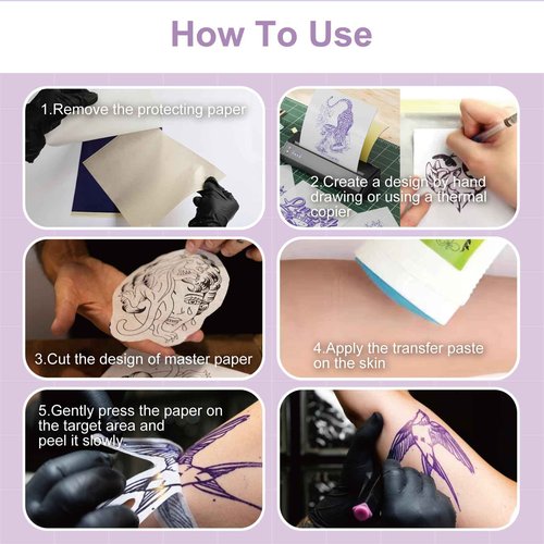 Bagana P8008 Tattoo Stencil Printer, Thermal Bluetooth Temporary Wireless Tattoo Printer Machine with 110pcs Tattoo Transfer Paper