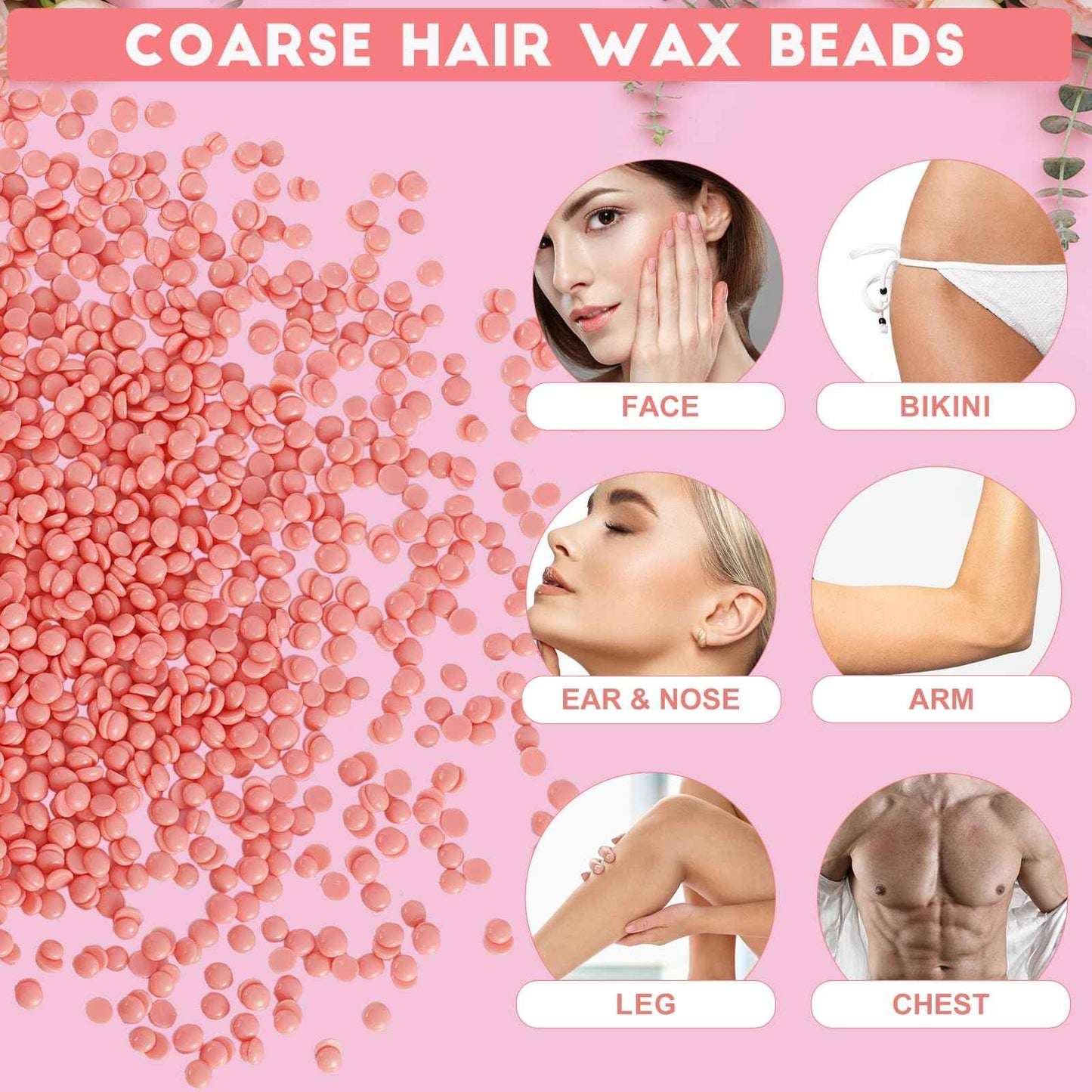 5 lb Hard Wax Beads Bulk for Hair Removal and Brazilian Full-Body Waxing, Gentle on Sensitive Skin, Bikini Face Leg Underarm Back Chest, Fine and Coarse hair, Commercial Salon and Home Use, Lavender