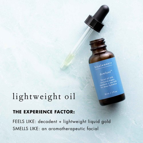 Bioelements Dewluxe - 1 fl oz - Lightweight Face Oil - Hydrates Skin & Diminishes Fine Lines - For Combination & Dry Skin - Vegan, Gluten Free - Never Tested on Animals