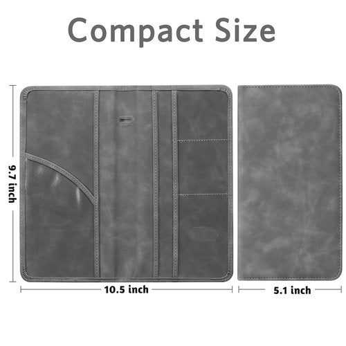 CoBak Car Registration and Insurance Holder - Vehicle Glove Box Car Organizer,Auto Truck Comparment Accessories Case with Magnetic Closure for Driver License,Cards