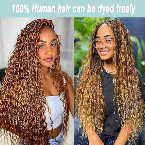 Human Braiding Hair for Boho Braids Deep Wave Bulk Human Hair Brazilian Virgin Curly Human Hair Extension Wet and Wavy Micro Human hair Braiding Hair 2 Bundles/Pack 100g(Natural Black,26inch)