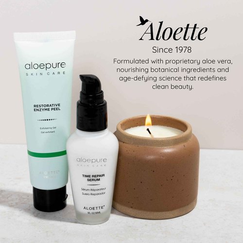 Aloette Time Repair Anti Wrinkle Serum, Age Defying Face Serum, Lightweight Formula, All Skin Types, Cruelty Free, 1 Fl Oz