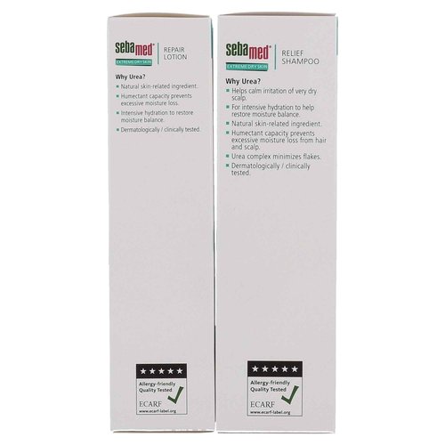 Sebamed Extreme Dry Skin 5% Urea Shampoo (200mL) and 10% Urea Lotion for Dry Itchy Skin and Scalp (Value Pack)