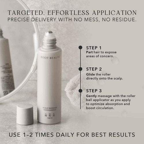 Kiwabi Root Beauté Regrowth Hair Serum – Lightweight Hair Growth Serum for Men and Women – Help Prevent Hair Loss for Thicker, Stronger Strands – Fragrance-Free & Fast-Absorbing (2.1 fl oz)