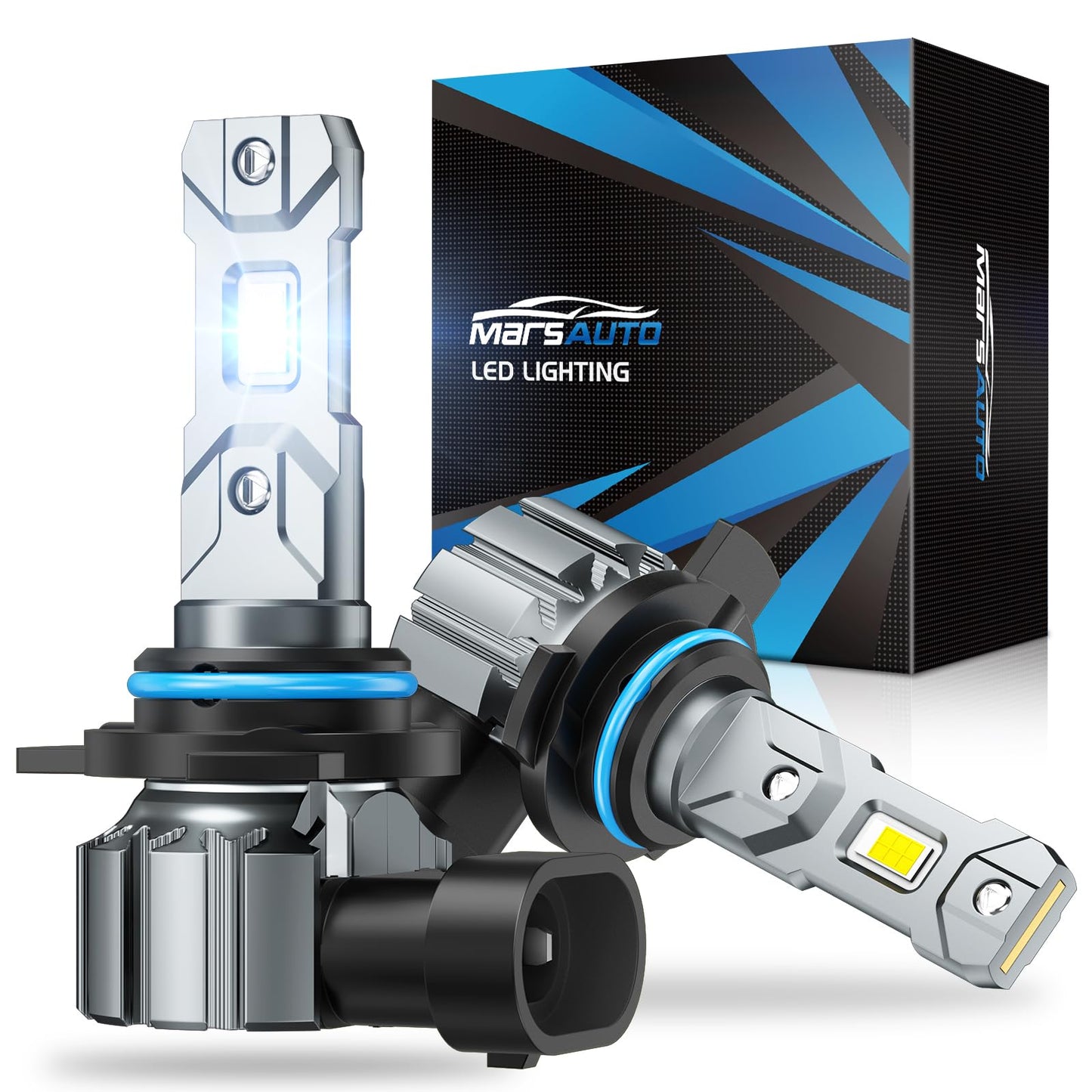 Marsauto M1S 9012 Bulbs, 40000LM Super Bright HIR2 9012 Fog Bulbs with 1:1 Mini Design, 6000K White Wireless Direct Insertion, 3 Min Plug and Play, IP68, Pack of 2