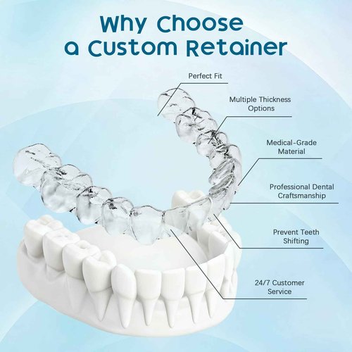 Custom Retainers for Teeth – Clear Retainer, Precision-Fit Design for Long-Lasting Comfort, Slim, Transparent, and Ideal for Daytime or Overnight Wear (Upper Only)